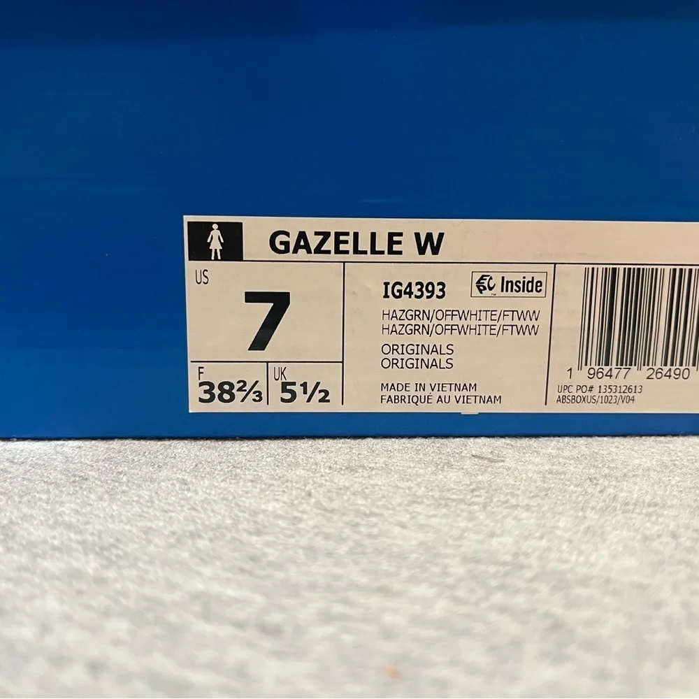 Adidas Classic Gazelle Suede Sneaker Hazy Green Women's Shoe Size 7 IG4393 - Picture 11 of 12